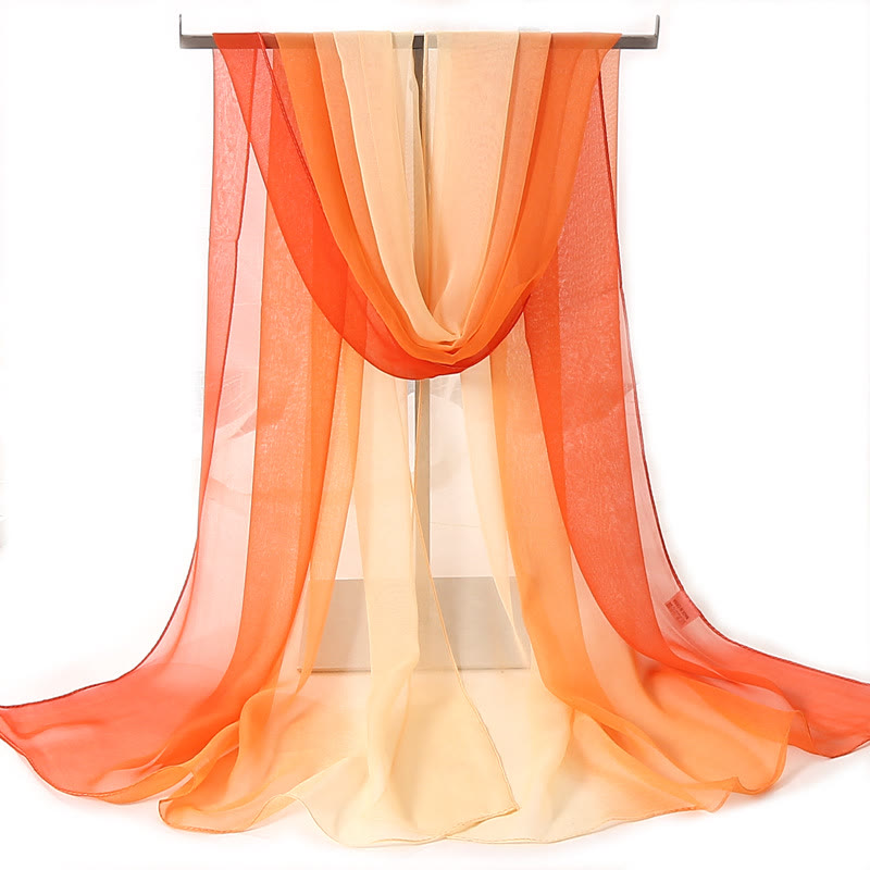 Women's Soft Solid Color Summer Sunscreen Thin Scarf - #1 DarkOrange - image 0