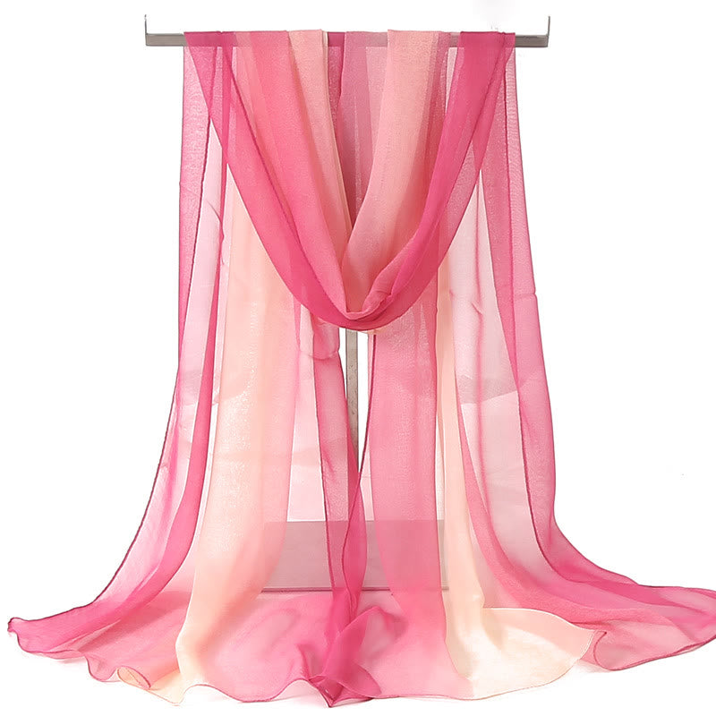 Women's Soft Solid Color Summer Sunscreen Thin Scarf - #14 Pink - image 15