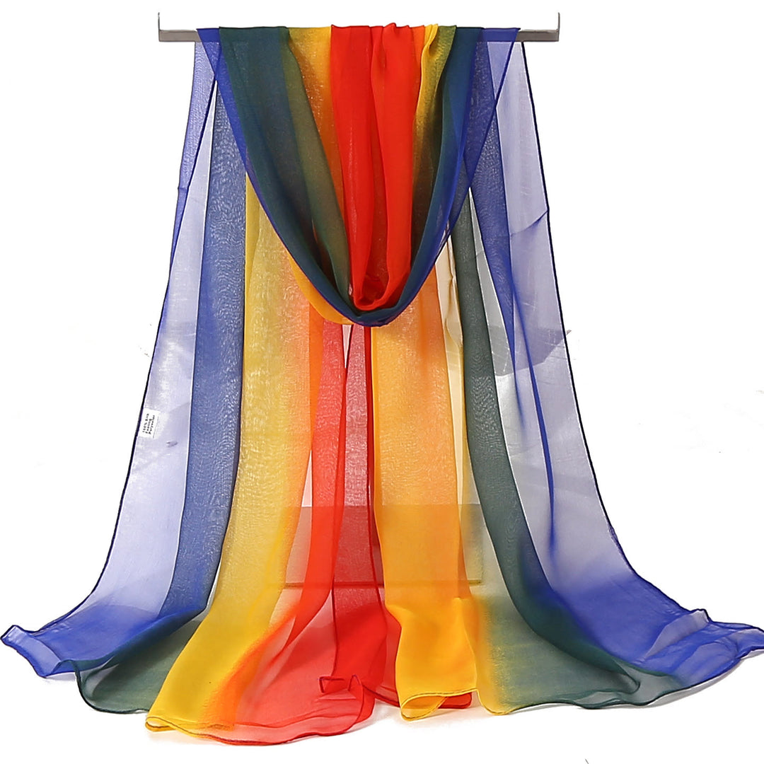 Women's Soft Solid Color Summer Sunscreen Thin Scarf - #3 Gold - image 4