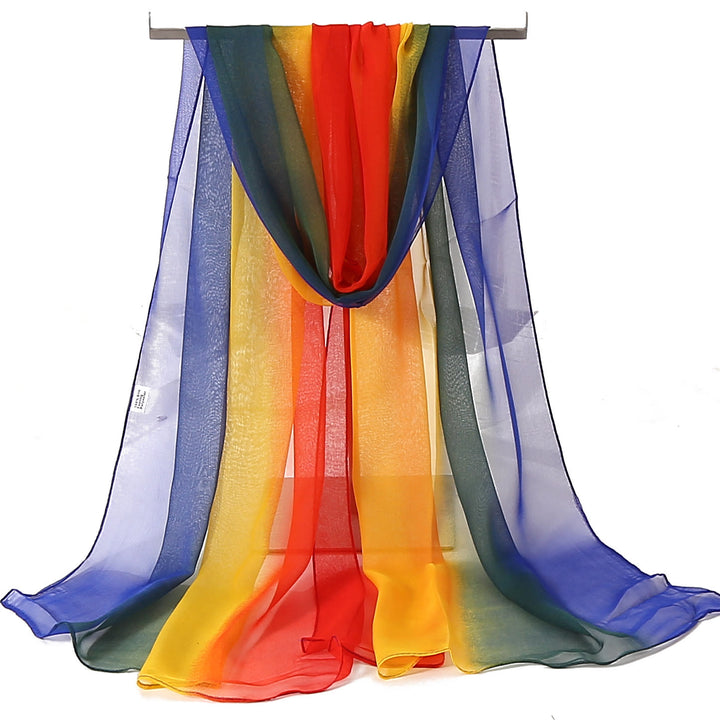 Women's Soft Solid Color Summer Sunscreen Thin Scarf - #3 Gold - image 4