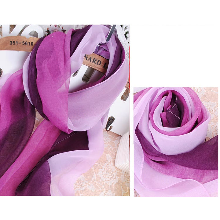 Women's Soft Solid Color Summer Sunscreen Thin Scarf - #10 DarkMagenta - image 11
