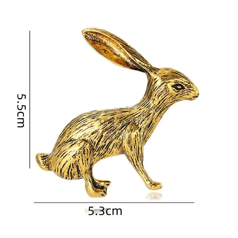 Baroque Angel Rabbit Brooch Gold Shirt Accessories - image 8