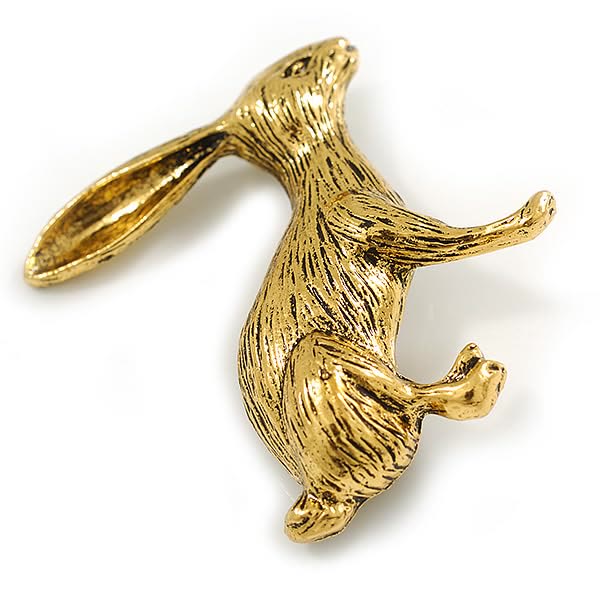 Baroque Angel Rabbit Brooch Gold Shirt Accessories - image 6