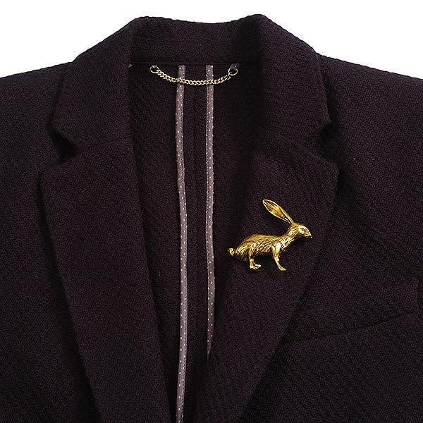 Baroque Angel Rabbit Brooch Gold Shirt Accessories - image 1