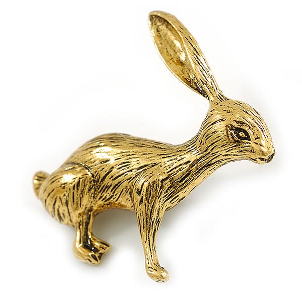 Baroque Angel Rabbit Brooch Gold Shirt Accessories - image 5