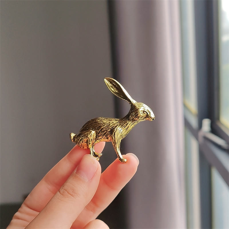 Baroque Angel Rabbit Brooch Gold Shirt Accessories - image 3