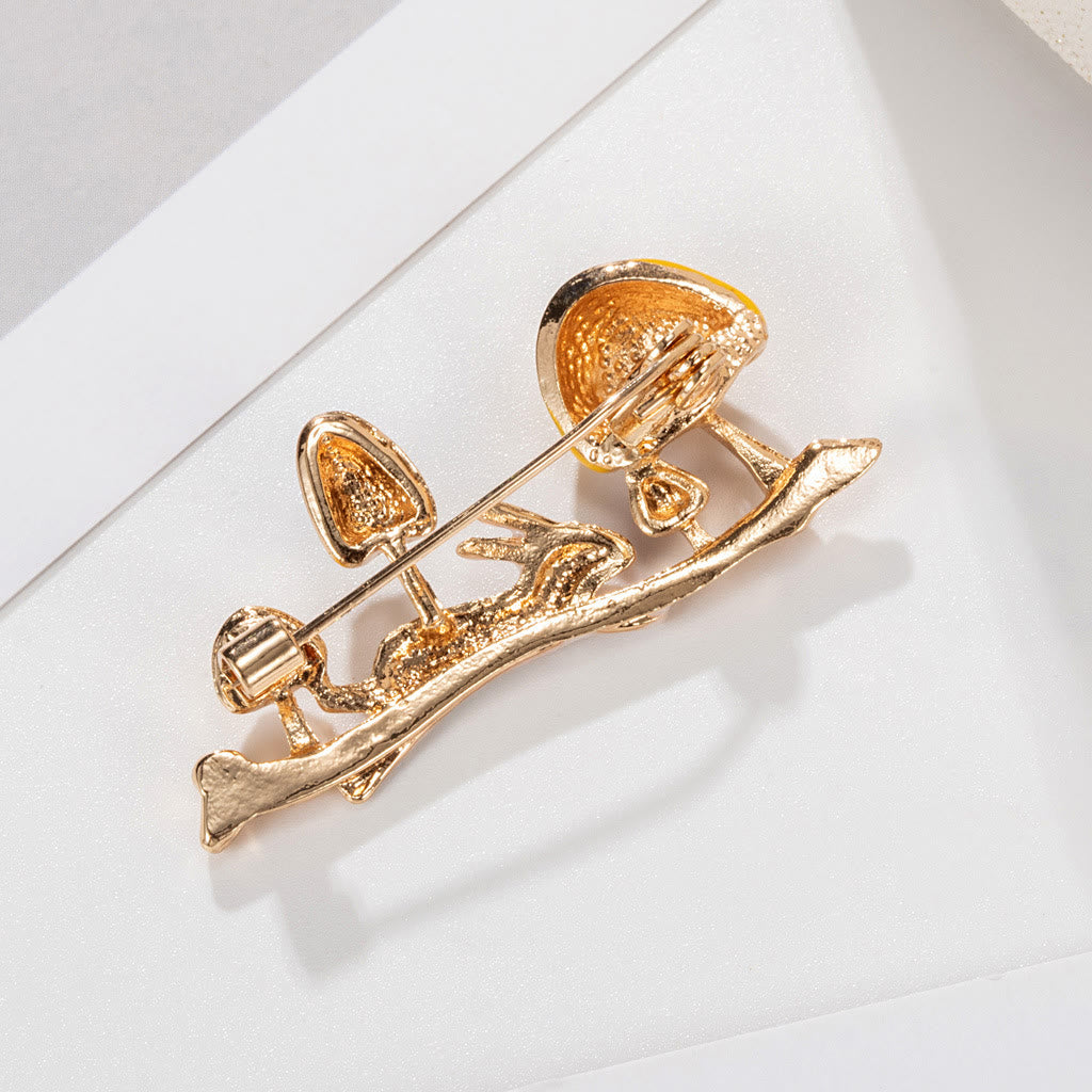 Running Rabbit And Mushroom Brooch Cute Shirt Accessories - image 3