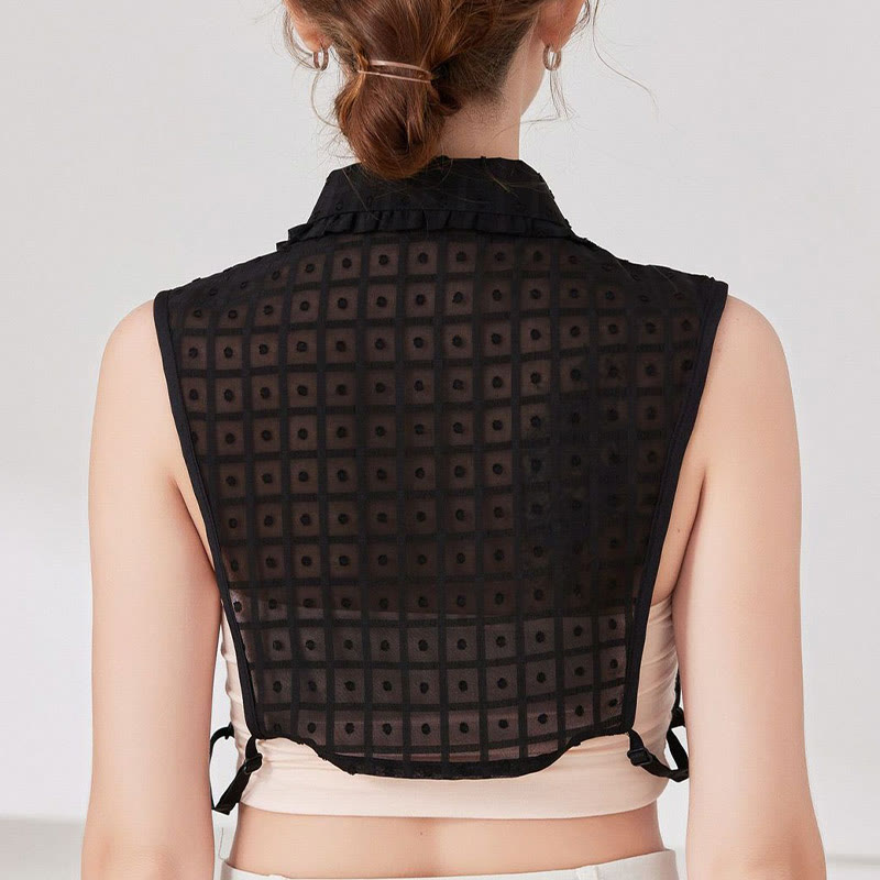 Petal lattice False Collar Detachable Half Shirt Blouse - image 9