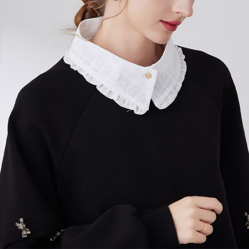 Petal lattice False Collar Detachable Half Shirt Blouse - image 2