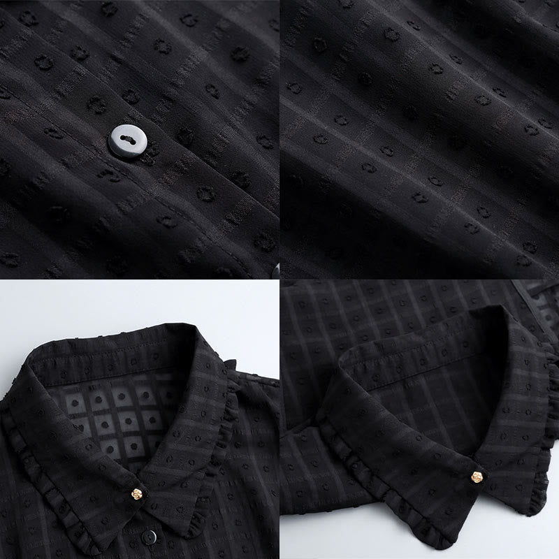 Petal lattice False Collar Detachable Half Shirt Blouse - image 13