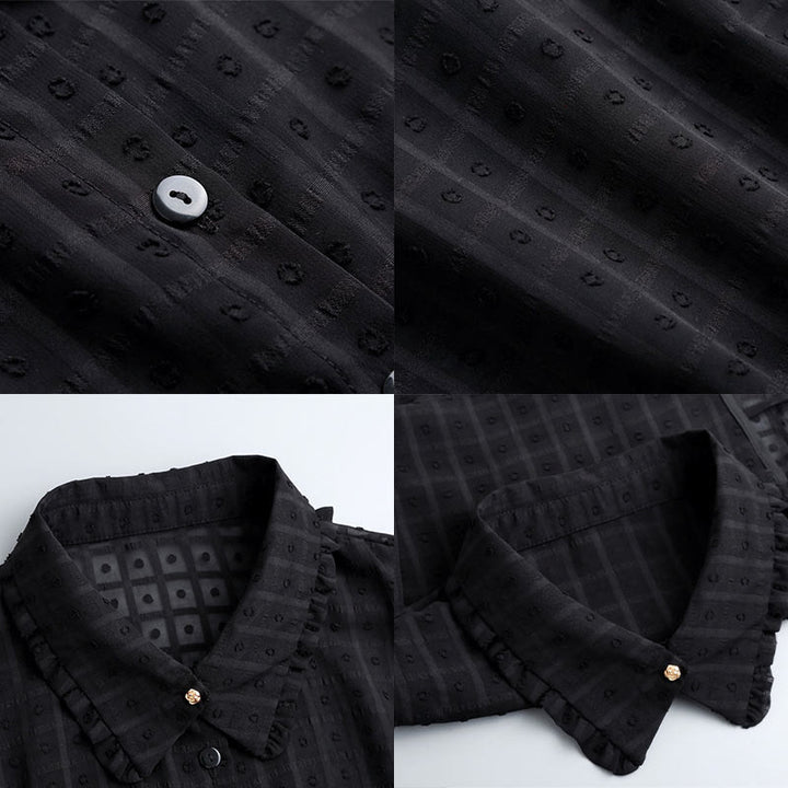 Petal lattice False Collar Detachable Half Shirt Blouse - image 13
