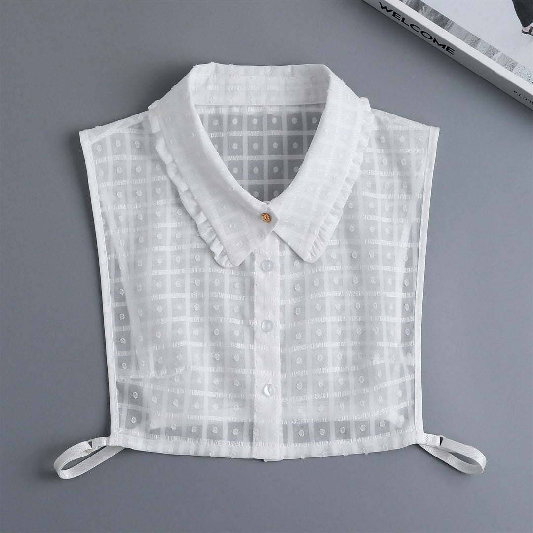 Petal lattice False Collar Detachable Half Shirt Blouse - image 15