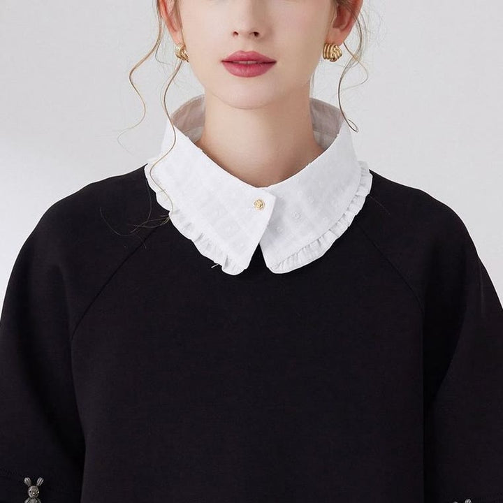 Petal lattice False Collar Detachable Half Shirt Blouse - image 3