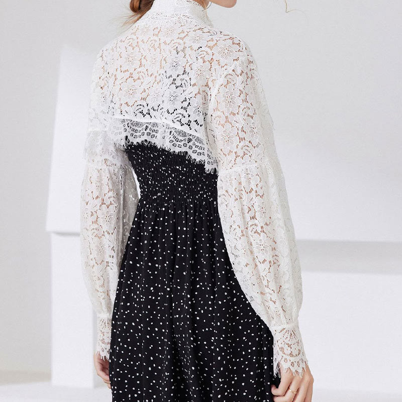 Floral Lace Capelet For Sunscreen Detachable Half Shirt Blouse - image 4