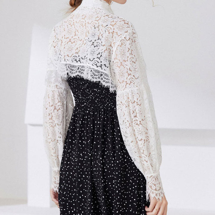 Floral Lace Capelet For Sunscreen Detachable Half Shirt Blouse - image 4