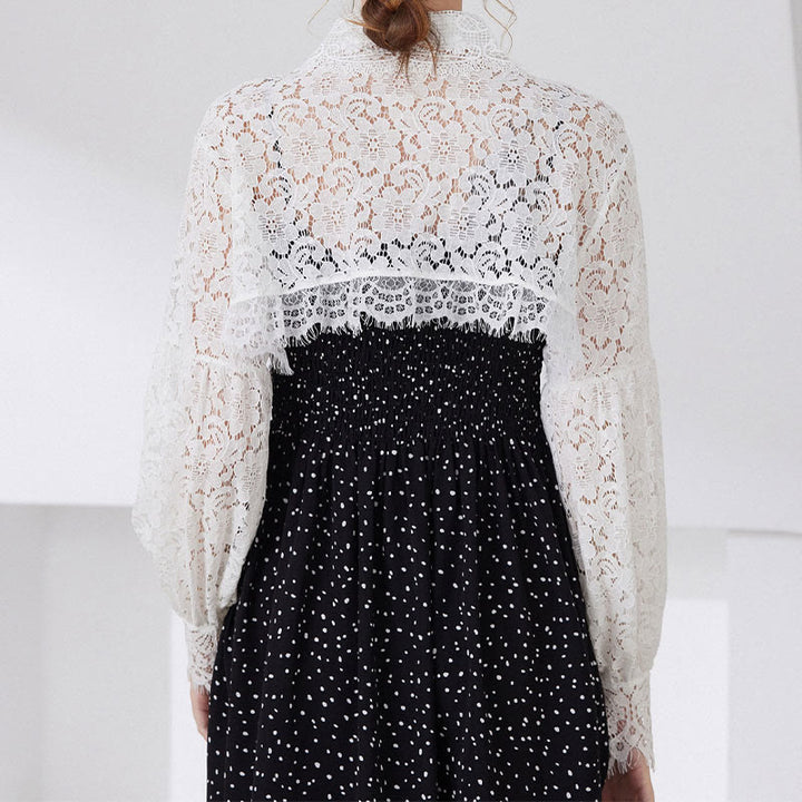 Floral Lace Capelet For Sunscreen Detachable Half Shirt Blouse - image 5
