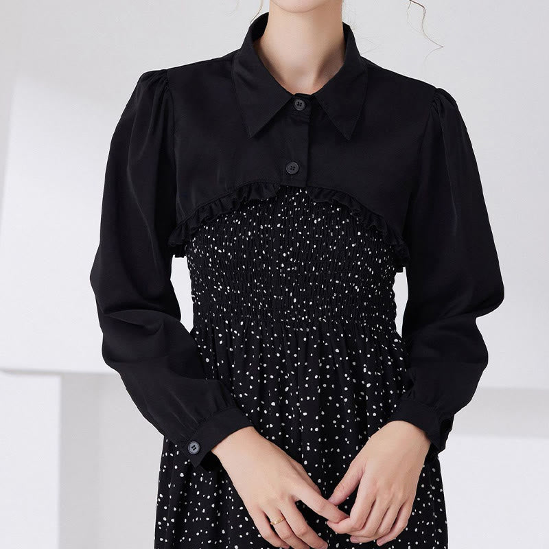 Short Capelet For Sunscreen Detachable Half Shirt Blouse - image 3