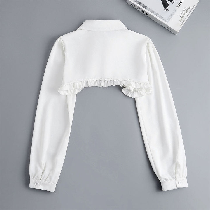 Short Capelet For Sunscreen Detachable Half Shirt Blouse - image 9