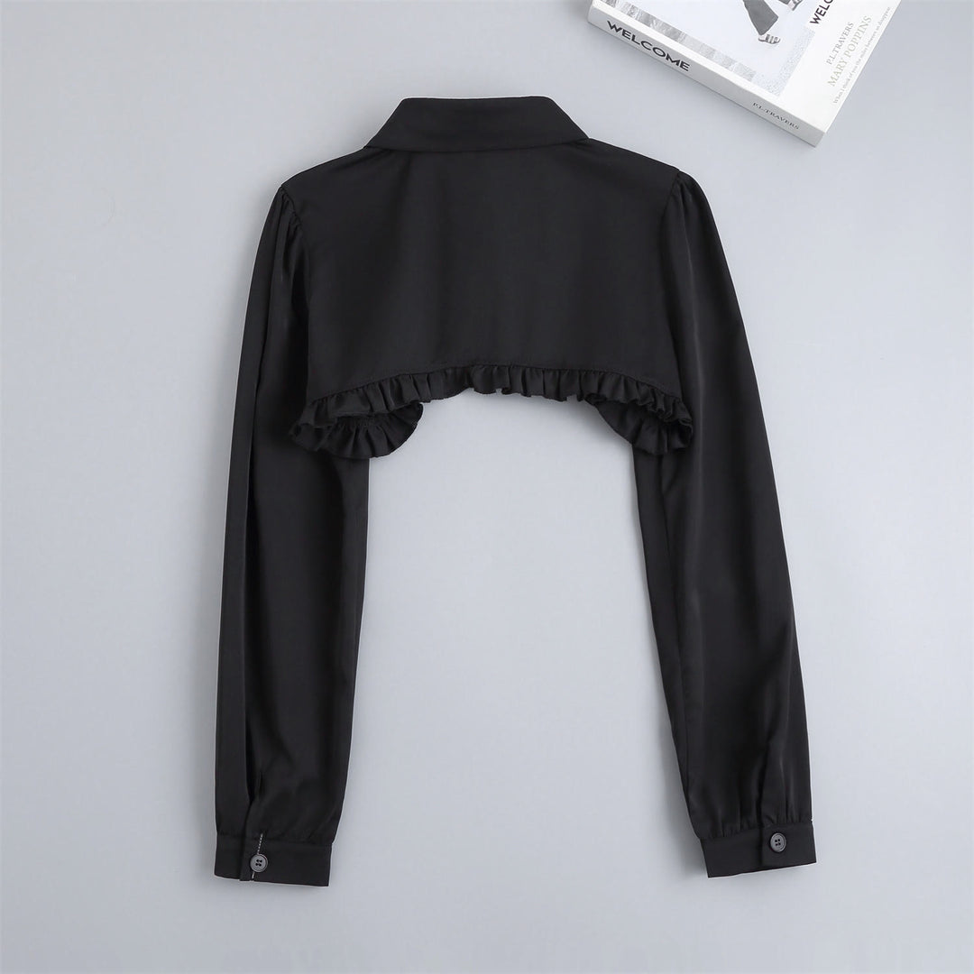 Short Capelet For Sunscreen Detachable Half Shirt Blouse - image 11