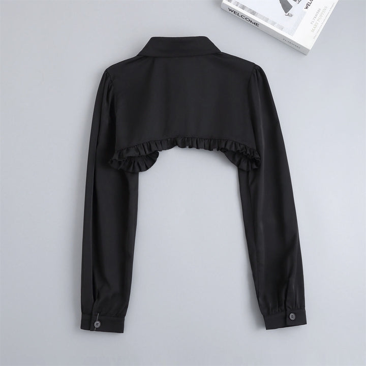 Short Capelet For Sunscreen Detachable Half Shirt Blouse - image 11