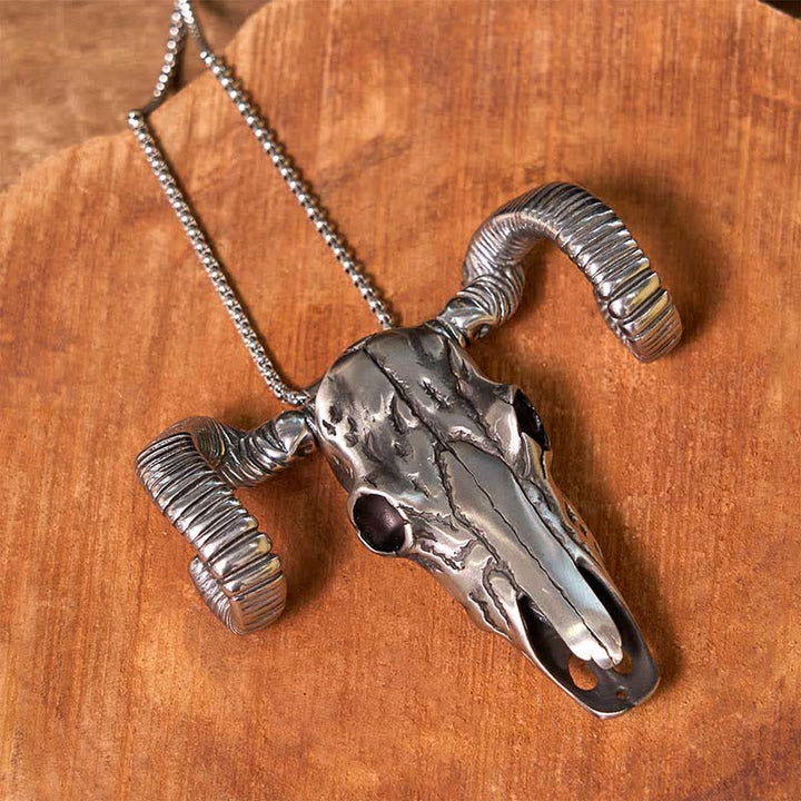 Silver Skull Sheep Multi-function Pendant Belt Buckle  - image 6