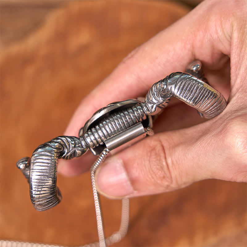 Silver Skull Sheep Multi-function Pendant Belt Buckle