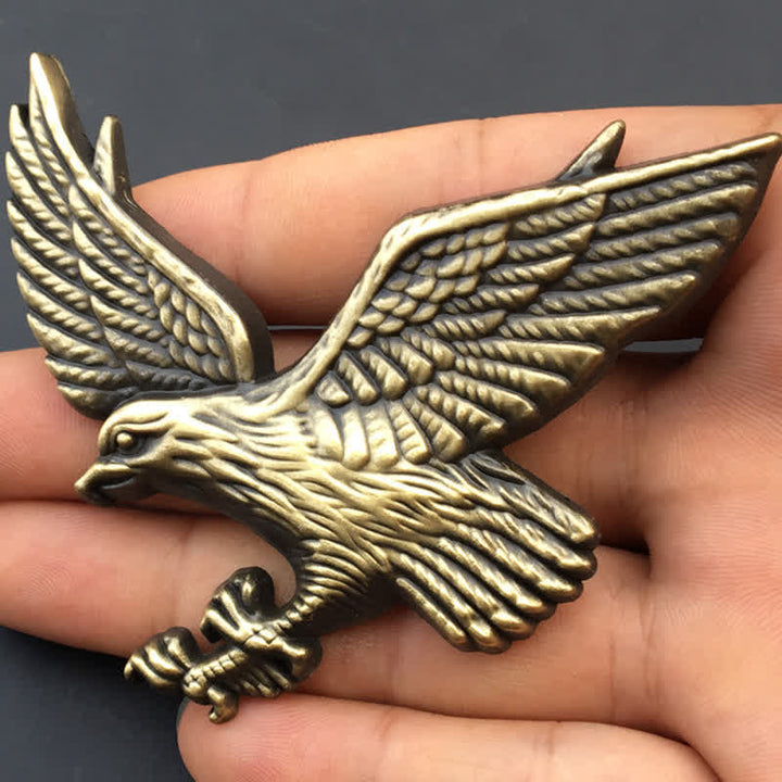 Flying Eagle Metal Sticker Car Badge - Bronze - image 0