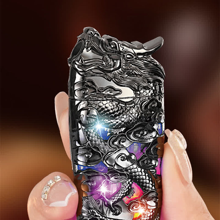 Cool Creative LED Flash Dragon Refillable Butane Lighter - image 2