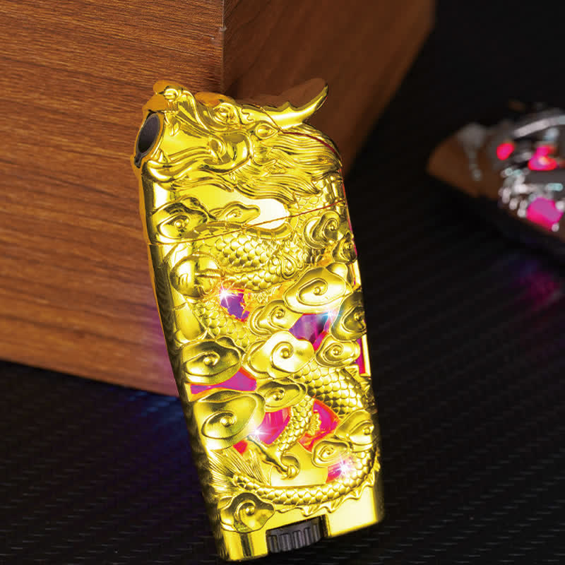 Cool Creative LED Flash Dragon Refillable Butane Lighter - image 8