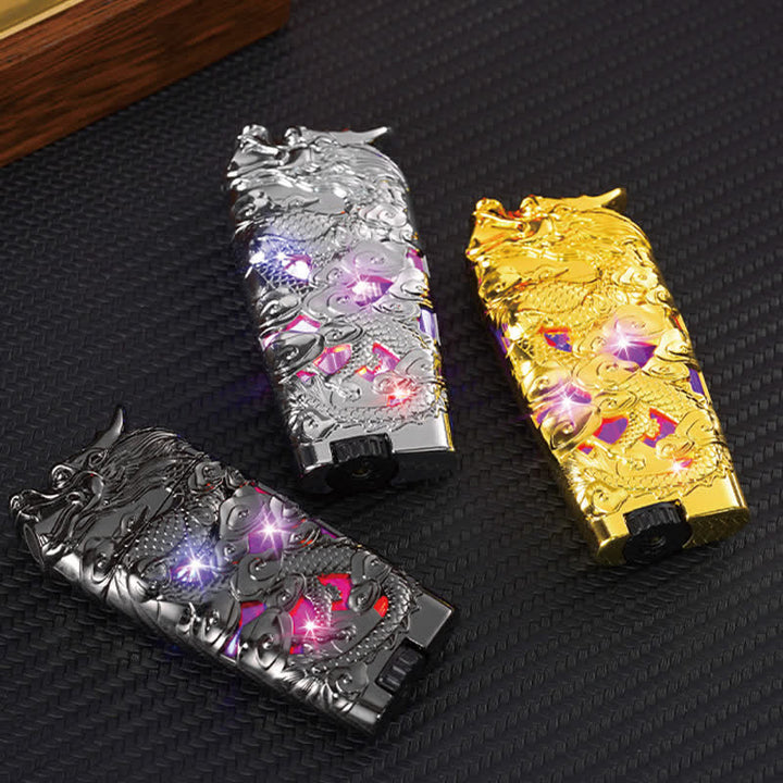 Cool Creative LED Flash Dragon Refillable Butane Lighter - image 4