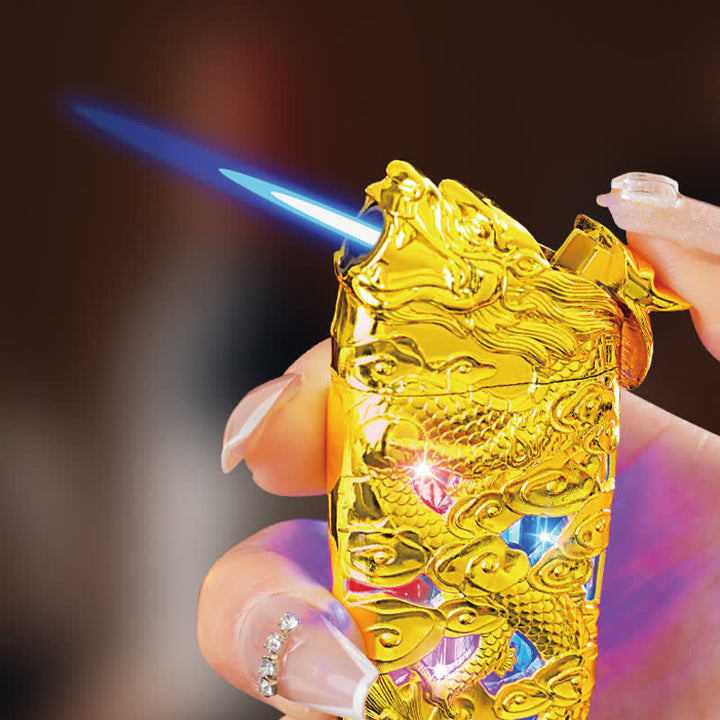 Cool Creative LED Flash Dragon Refillable Butane Lighter - image 10