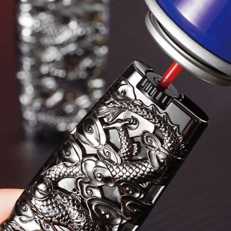 Cool Creative LED Flash Dragon Refillable Butane Lighter - image 6