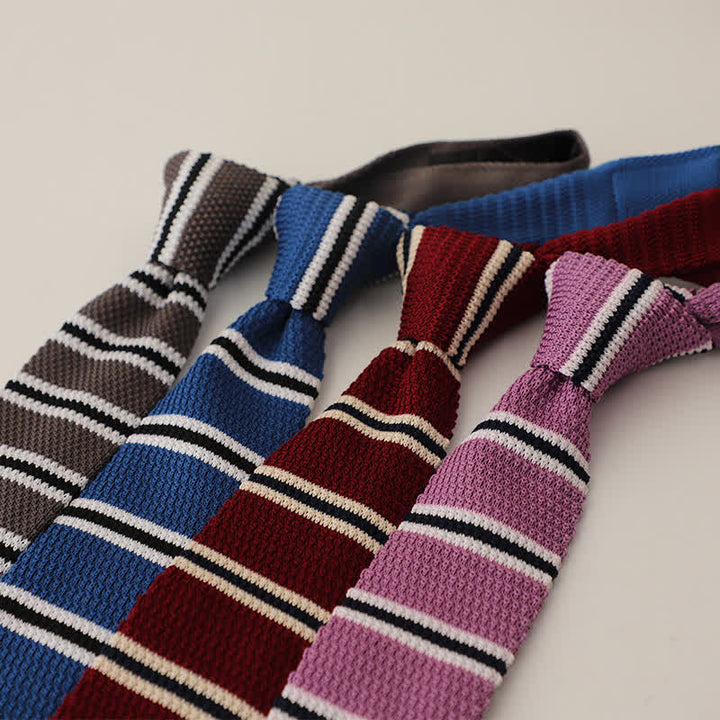 Men's Striped Narrow Suit Knitted Necktie - image 3