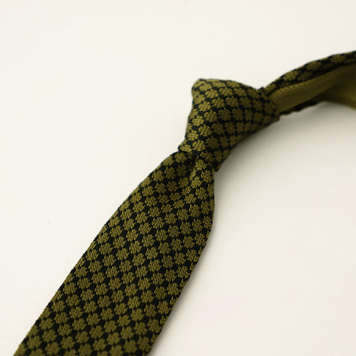 Men's Snowflake Polka Dots Pattern Knitted Necktie - Style #11 - image 12