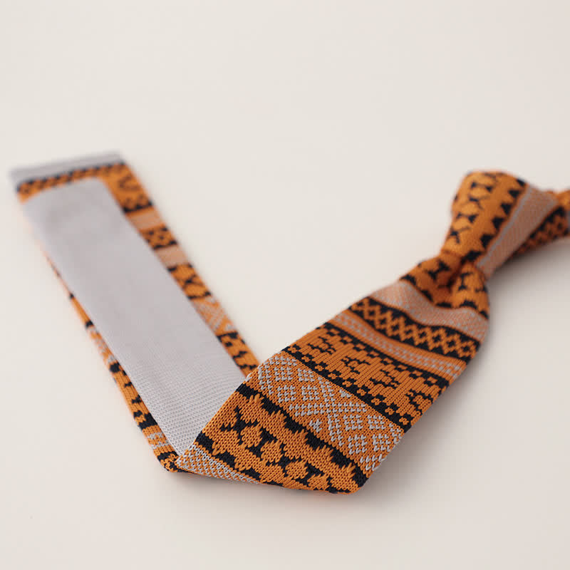 Men's Snowflake Polka Dots Pattern Knitted Necktie - image 3
