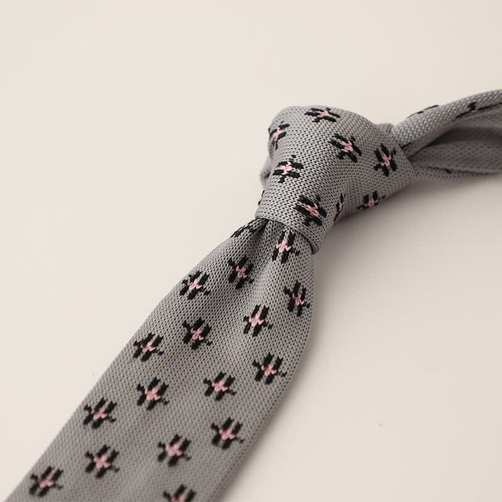 Men's Snowflake Polka Dots Pattern Knitted Necktie - Style #21 - image 22
