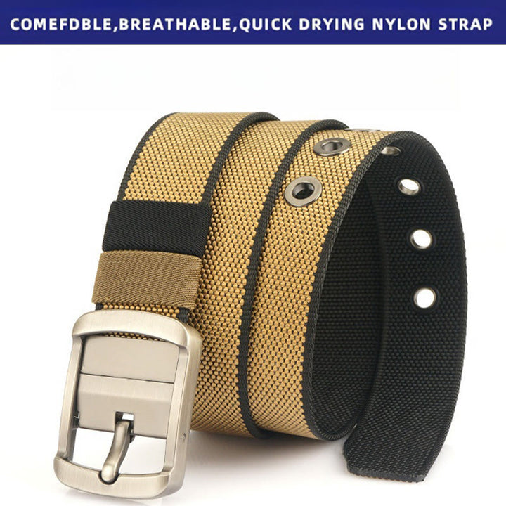 Men's Rotatable Buckle Belt Reversible Nylon Belt - image 2