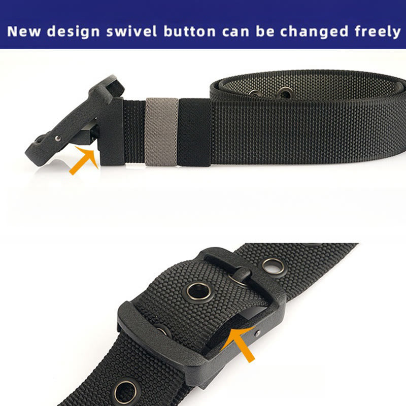 Men's Rotatable Alloy Buckle Belt Reversible Military Belt - image 5