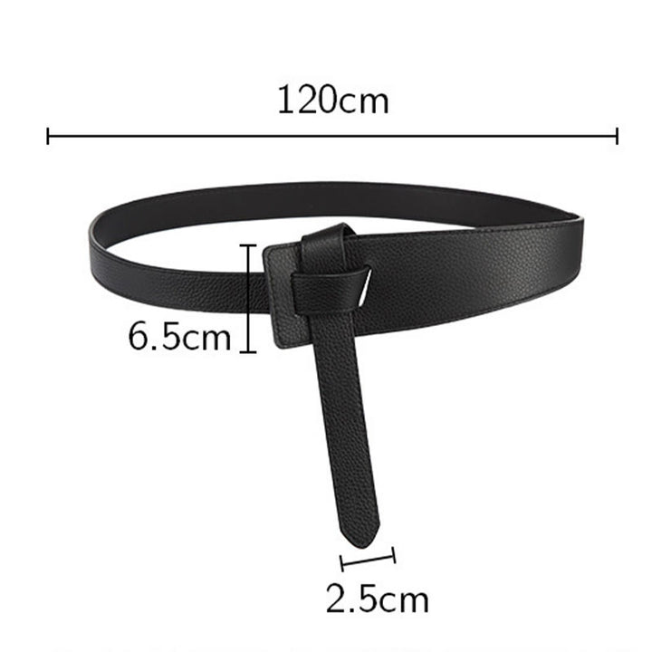 Solid Color Knot Belt Women's Dress Leather Belt - image 13