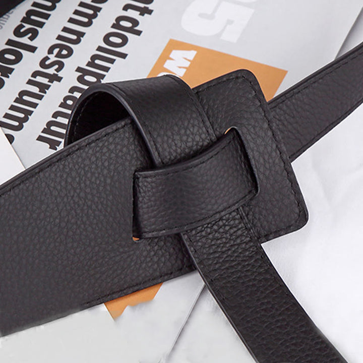 Solid Color Knot Belt Women's Dress Leather Belt - image 10