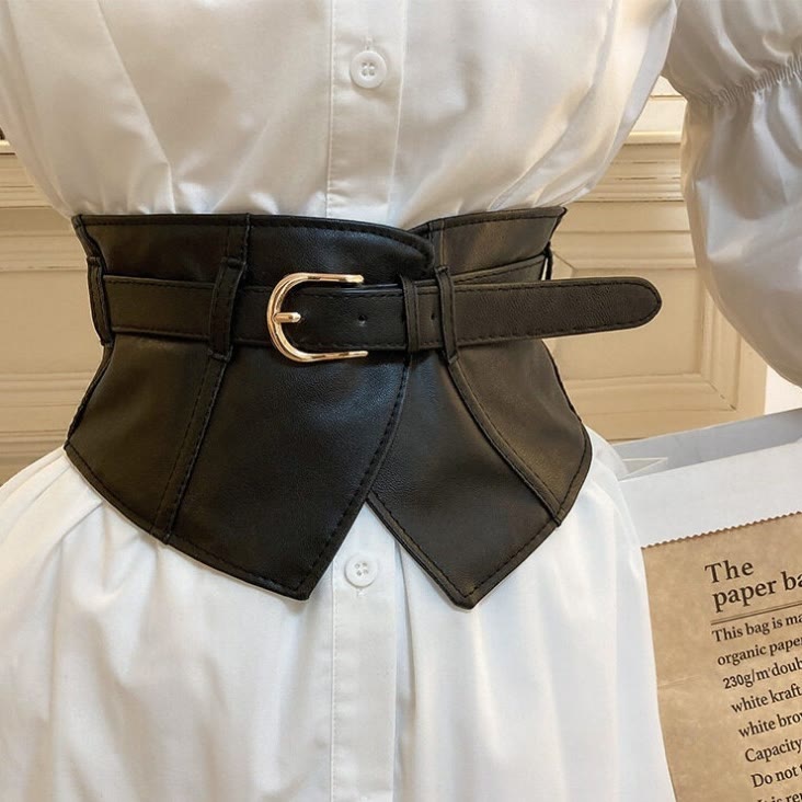 Wide Waistband For Women Leather Corset Belt - image 2