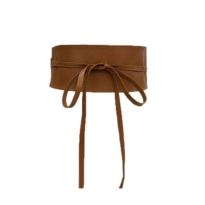 Wide Waist Belt For Women Lashing Leather Corset Belt - image 6