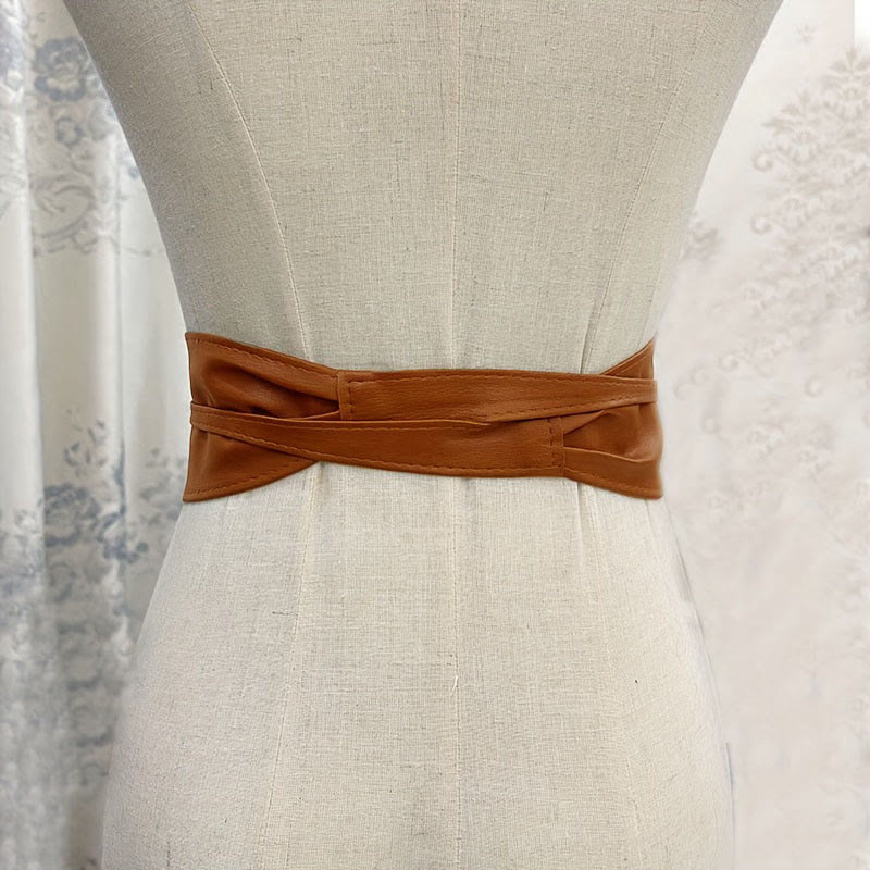 Wide Waist Belt For Women Lashing Leather Corset Belt - image 2