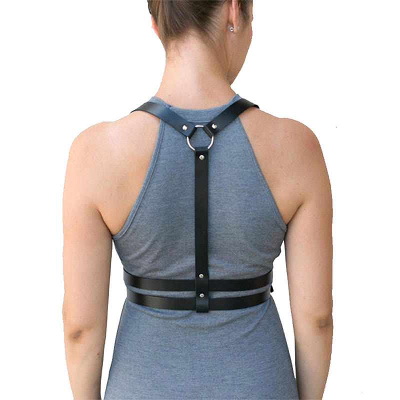 Punk Strap Corset Belt Women's Leather Chain Belt - image 4