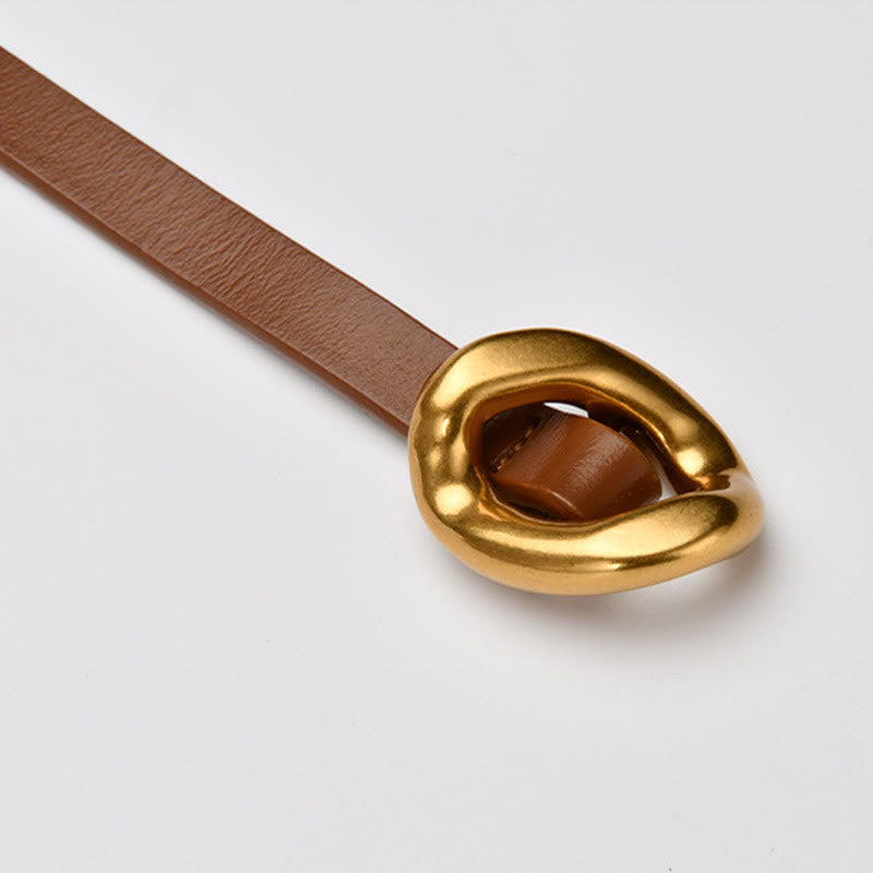Thin Dress Knot Belt Women's Genuine Leather Belt - image 7