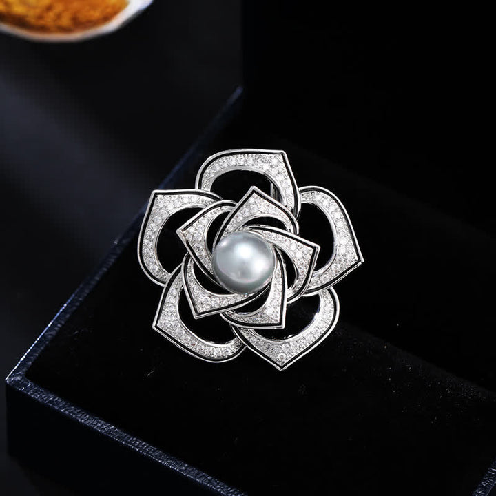Women's Purity Camellia Pearl Brooch - image 6