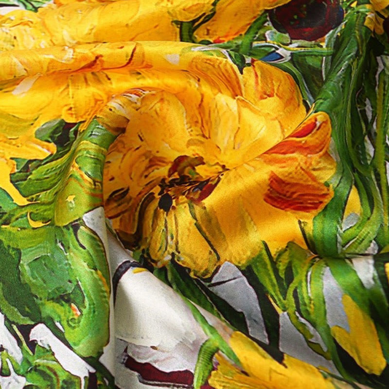 Women's Warm Colors To The Sun Spring Silk Thin Scarf - image 2