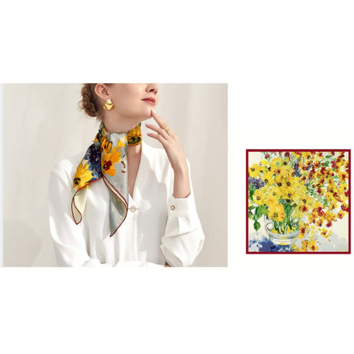 Women's Warm Colors To The Sun Spring Silk Thin Scarf - image 3