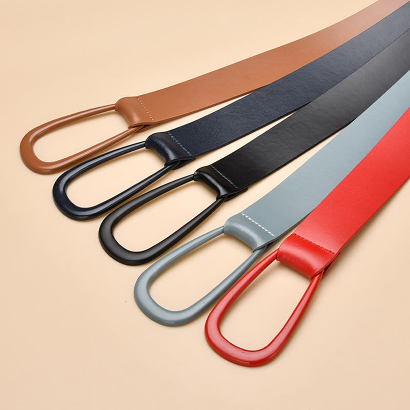 Simple Wide Waist Belt For Women Leather Knot Belt - image 5