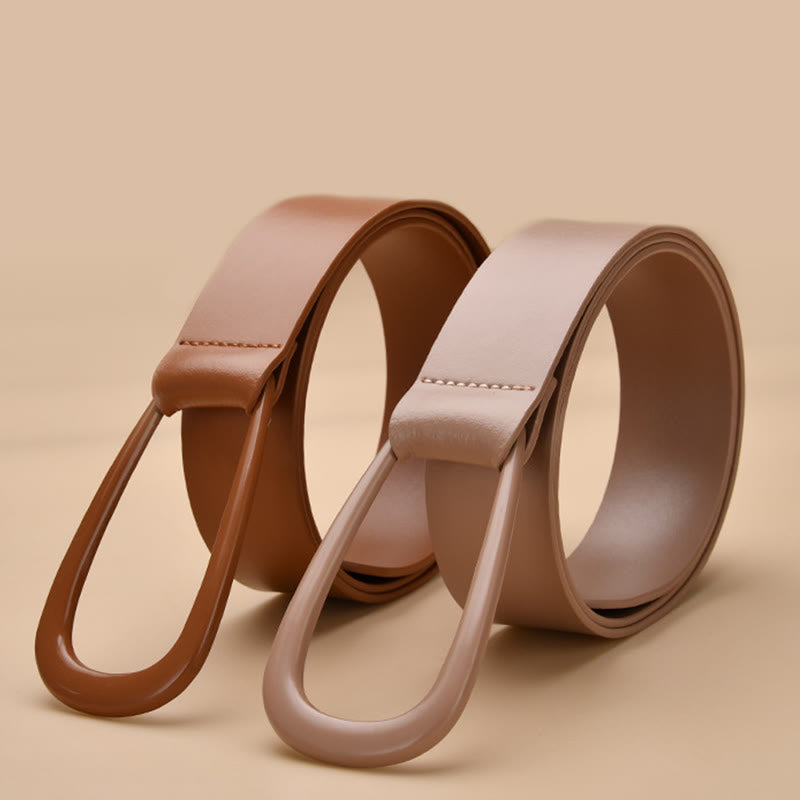 Simple Wide Waist Belt For Women Leather Knot Belt - image 7